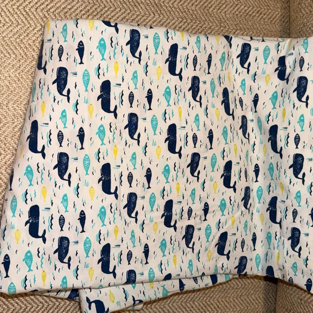 Scout Full Sheet Set – Whale Print | Full Size | 4pc Coastal Kids Bedding